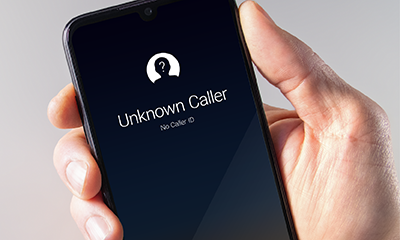 A scam caller calling a mobile phone