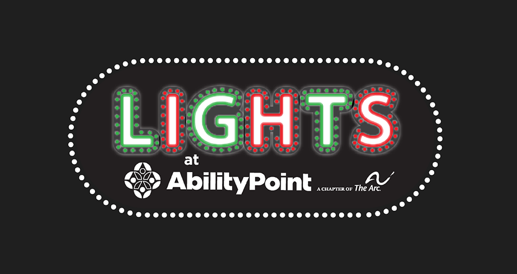 Black background with green and red lit up copy reading "Lights AbilityPoint"