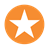 White star icon on orange circle