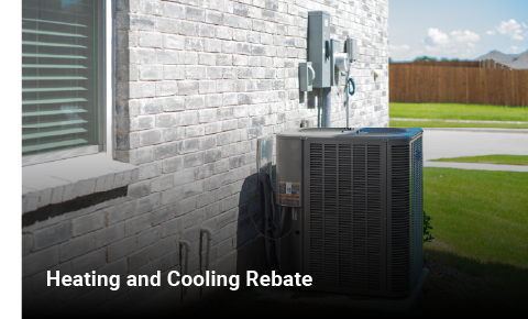 a heating and cooling unit outside a home