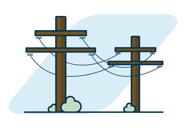Power lines graphic